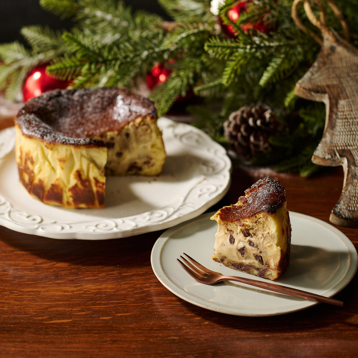 11/1予約開始【クリスマス限定】ブッシュ・ド・ショコラ&モカ バスクチーズケーキ