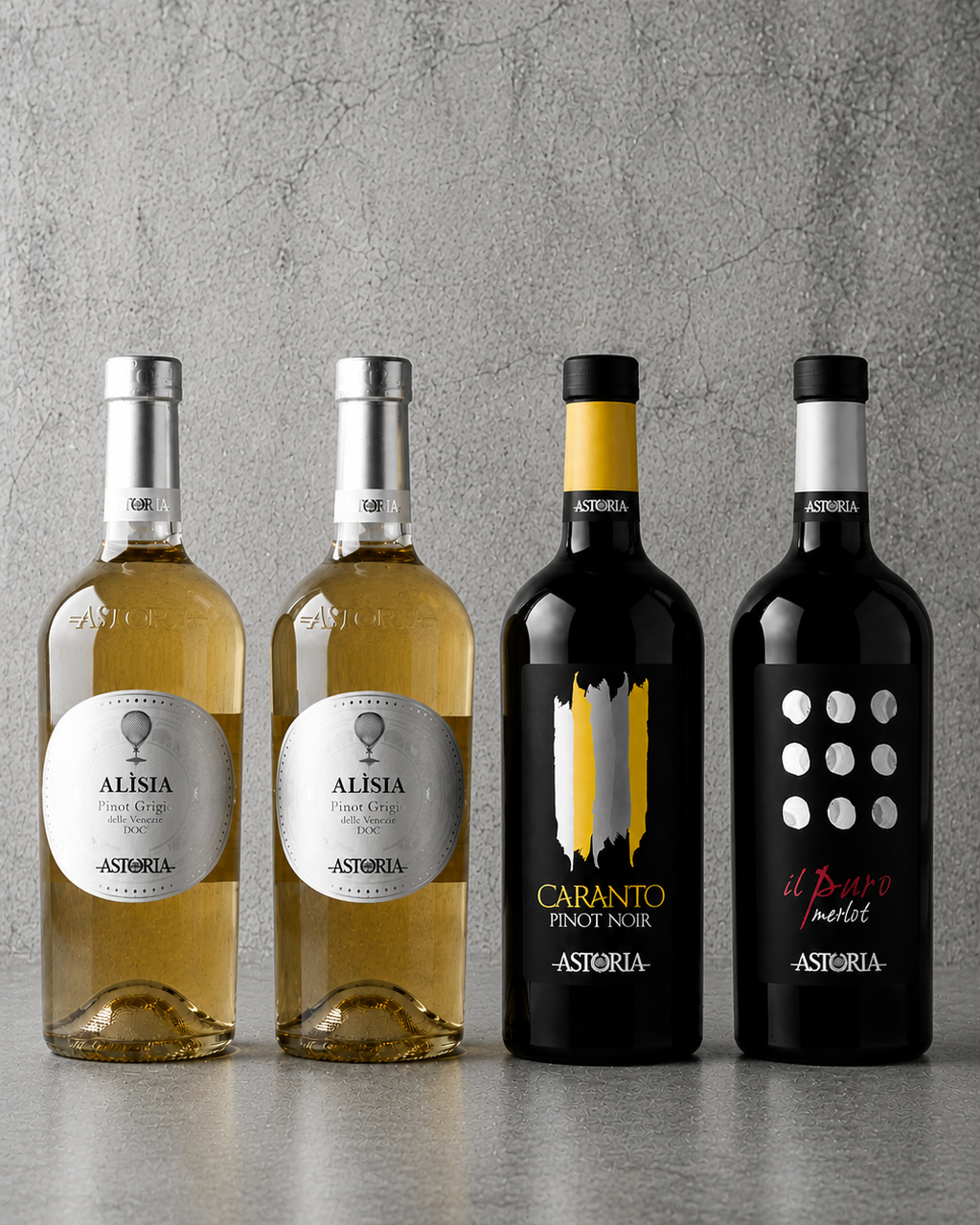 【送料無料:お得な4本セット】ASTORIA WINES ピノ グリージョ+赤2種