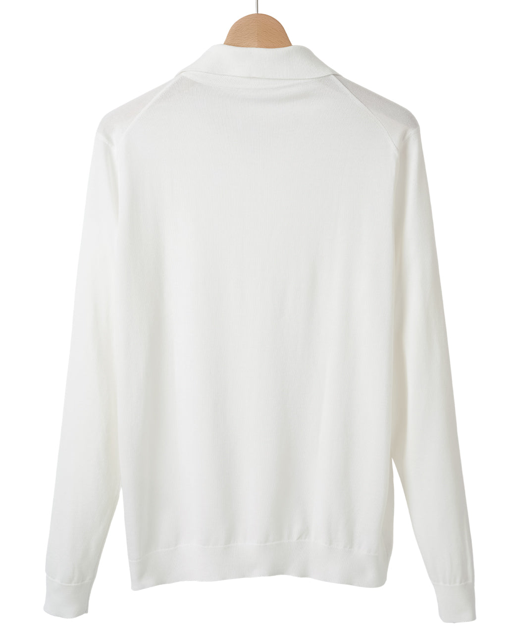 鎌倉シャツ【SUVIN長袖ニットポロ】キラーストリートエディション-White-
